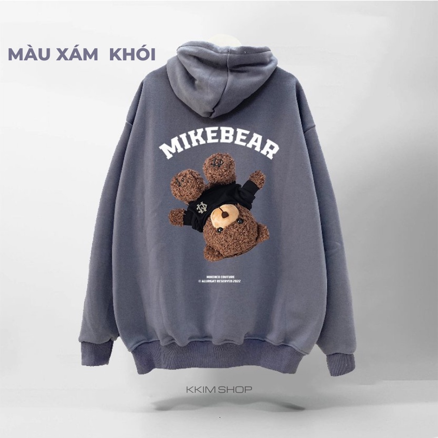 Áo Nỉ HOODIE MIKENCO Mikebear, Áo hoodie XANH LÁ unisex nam nữ form rộng oversize chất liệu Nỉ bông cao cấp KKIM SHOP