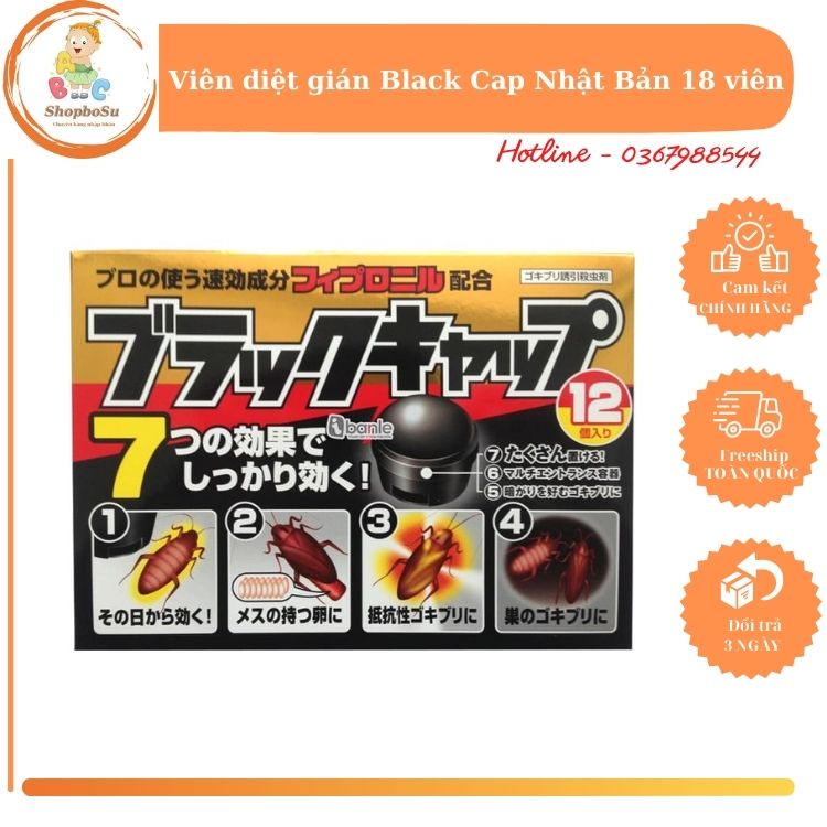 Viên diệt gián Back Cap Nhật Bản 18 viên