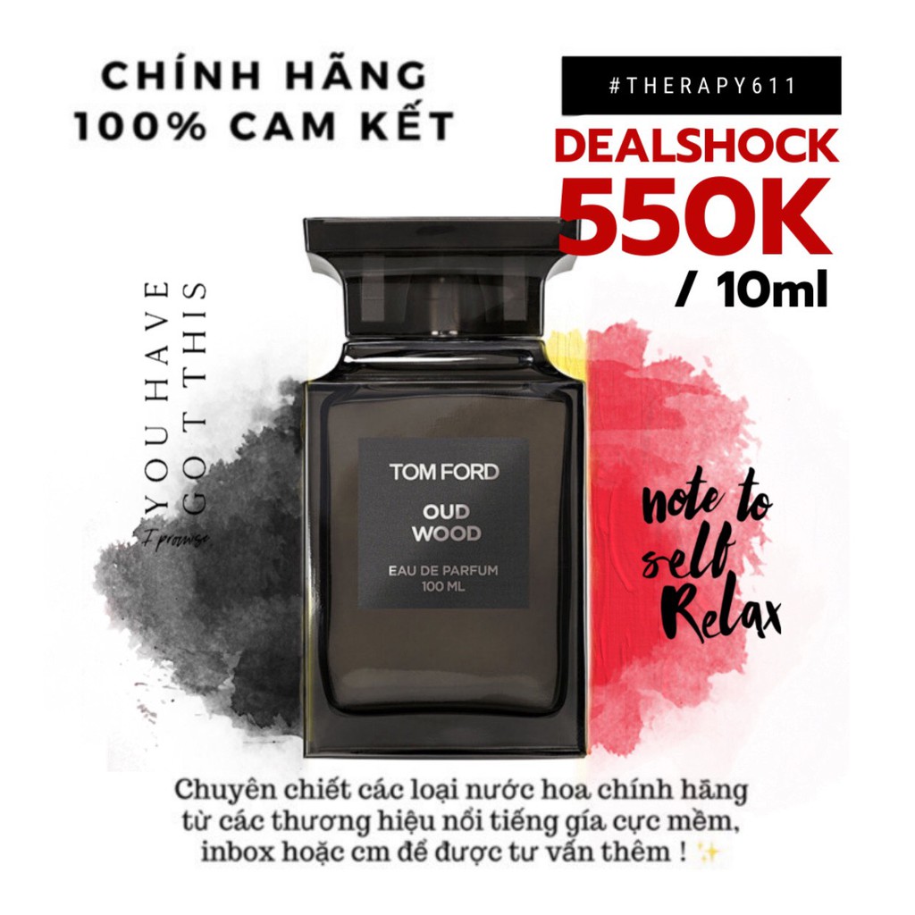[𝗦𝗔𝗟𝗘]..::✨Nước hoa dùng thử Tom Ford Oud Wood Test 10ml/20ml Spray / Chuẩn authentic✨::..