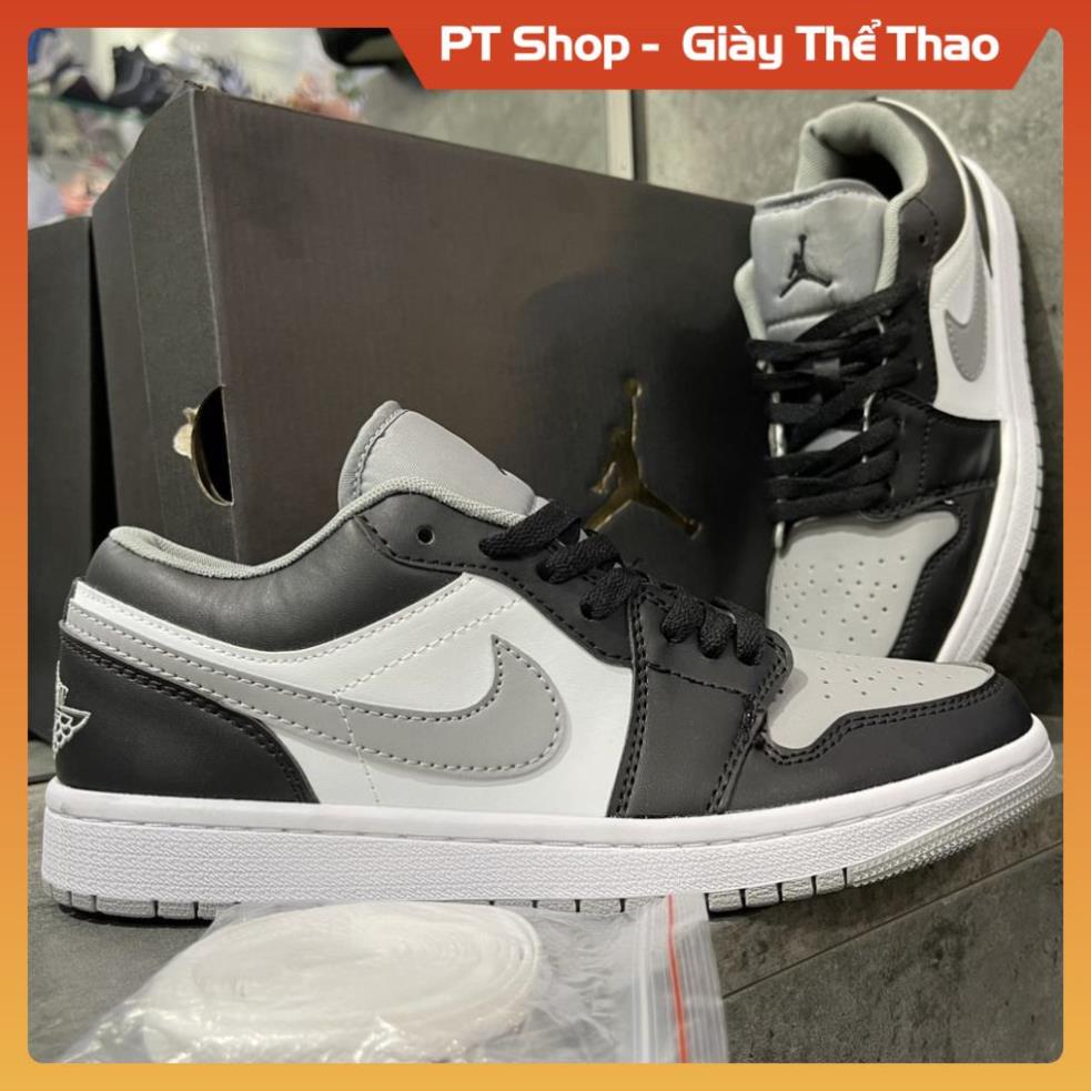 Giày Thể Thao Nam Nữ Jo.rdan JD1 Smoke Gray Low Ghi Đen Xám Cổ Thấp , Giầy sneaker hot trend