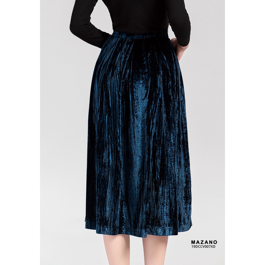Chân Váy Nhung xanh MAZANO MS 19DCCV007XD