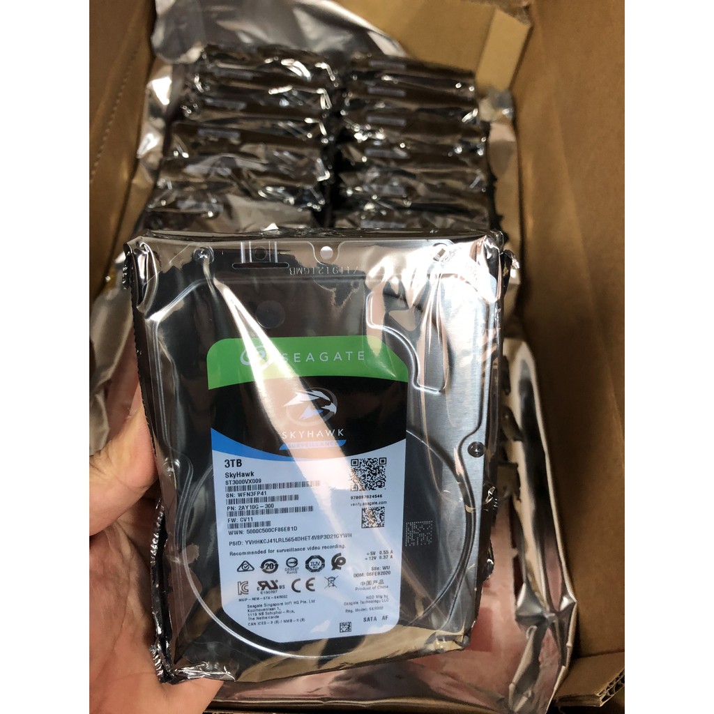 Ổ Cứng HDD SEAGATE SkyHawk (Surveillance) 3TB - 64MB Cache - 5900RPM