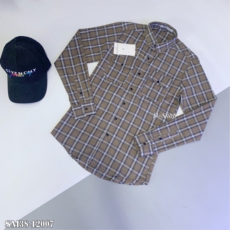 Sơ mi kẻ ô nhỏ 2 túi ngực 2 bên SM38