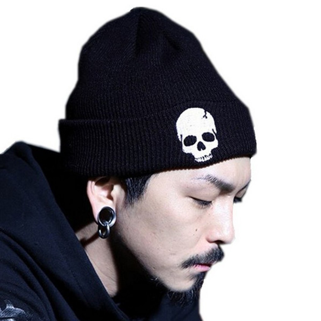 Mũ hip hop Hàn Quốc thiết kế đầu lâu phong cách punk