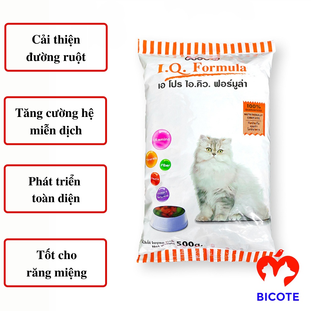 Thức cho mèo hạt khô Apro IQ Formula 500g đầy đủ dinh dưỡng phân phối chính hãng BICOTE