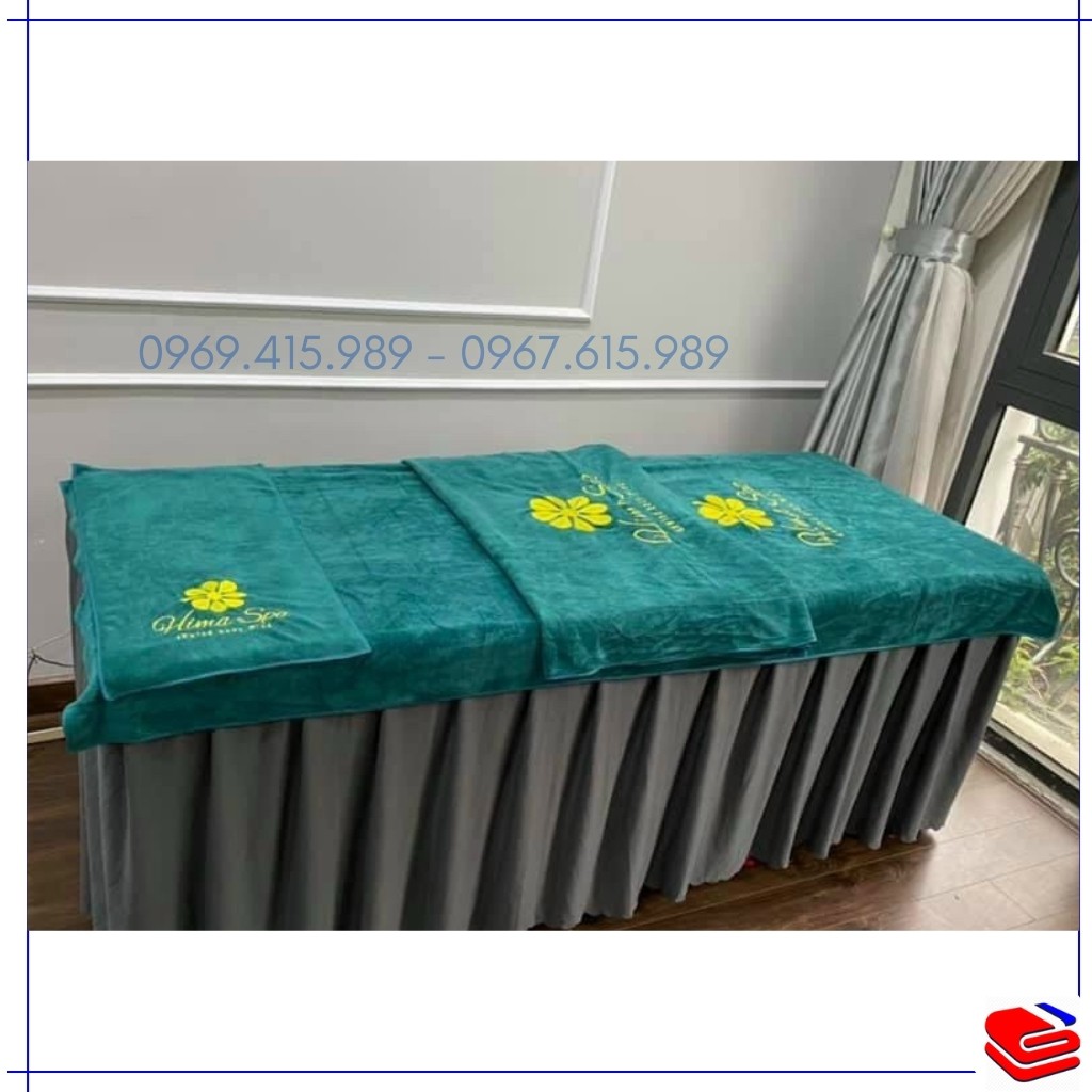 Khăn trải giường spa, khăn đắp spa KT 90.190cm, LOẠI DÀY, mềm mịn