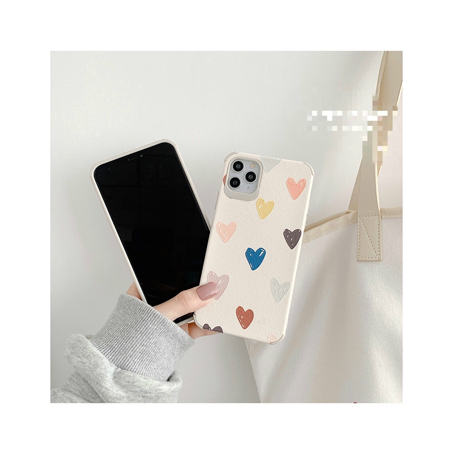 Ốp Điện Thoại Mềm Họa Tiết Trái Tim Cho Iphone 11pro / Max X Xs Xr Se 7 8plus | BigBuy360 - bigbuy360.vn
