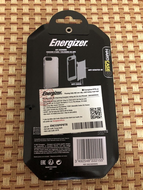 Ốp lưng Energizer chống sốc IPhone X/XS