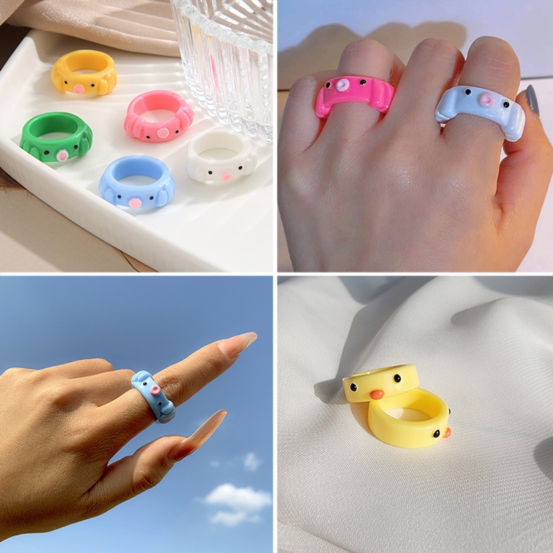 Nhẫn Họa Tiết Hoạt Hình Dễ Thương Bắt Mắt Sành Điệu