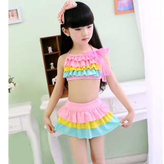 Bộ đồ bơi 2 mảnh bé gái sắc màu
