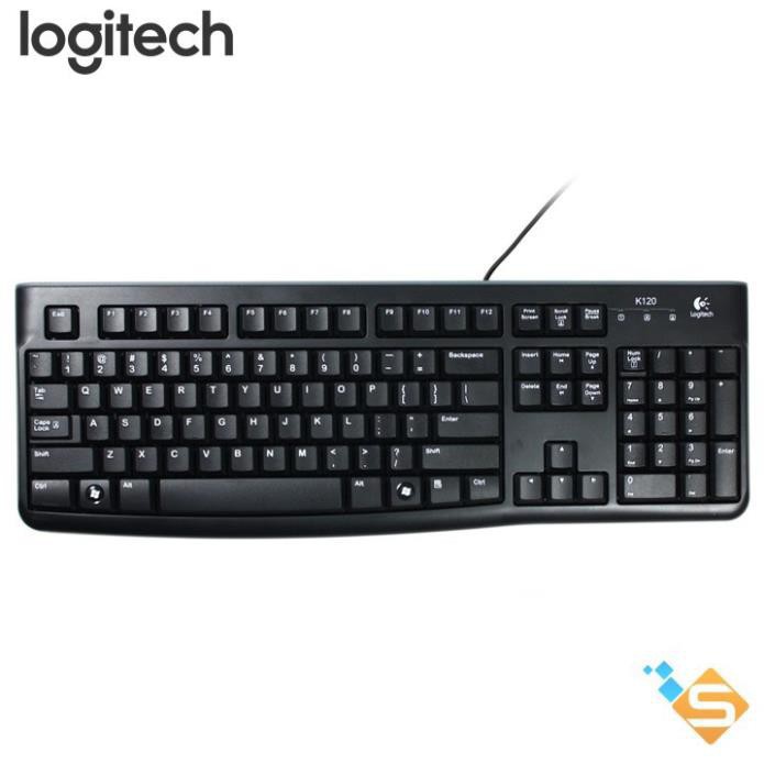 Bàn phím có dây Logitech K120 - Hãng Phân Phối - Bảo Hành 3 Năm