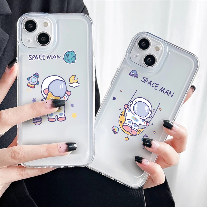 Ốp lưng iphone Ốp điện thoại Suntaiho tpu silicon hình phi hành gia thích hợp cho iPhone 11 pro 13 12 pro max xs max x xr 7 8 plus