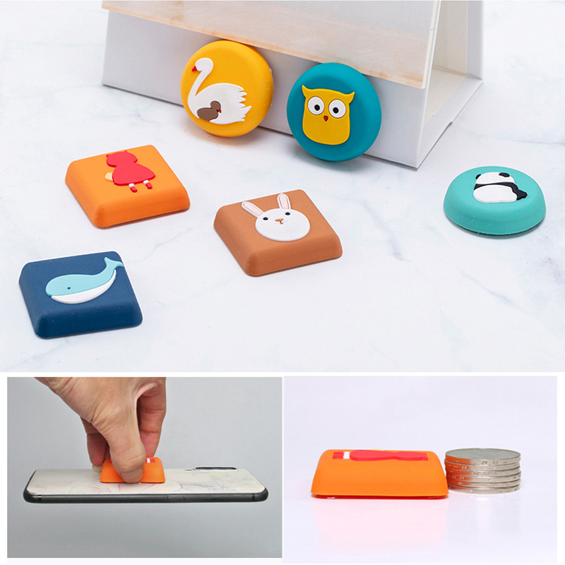 Miếng đệm silicon cao su tự dính sáng tạo chống va chạm bảo vệ góc bàn / chặn cửa an toàn tiện lợi
