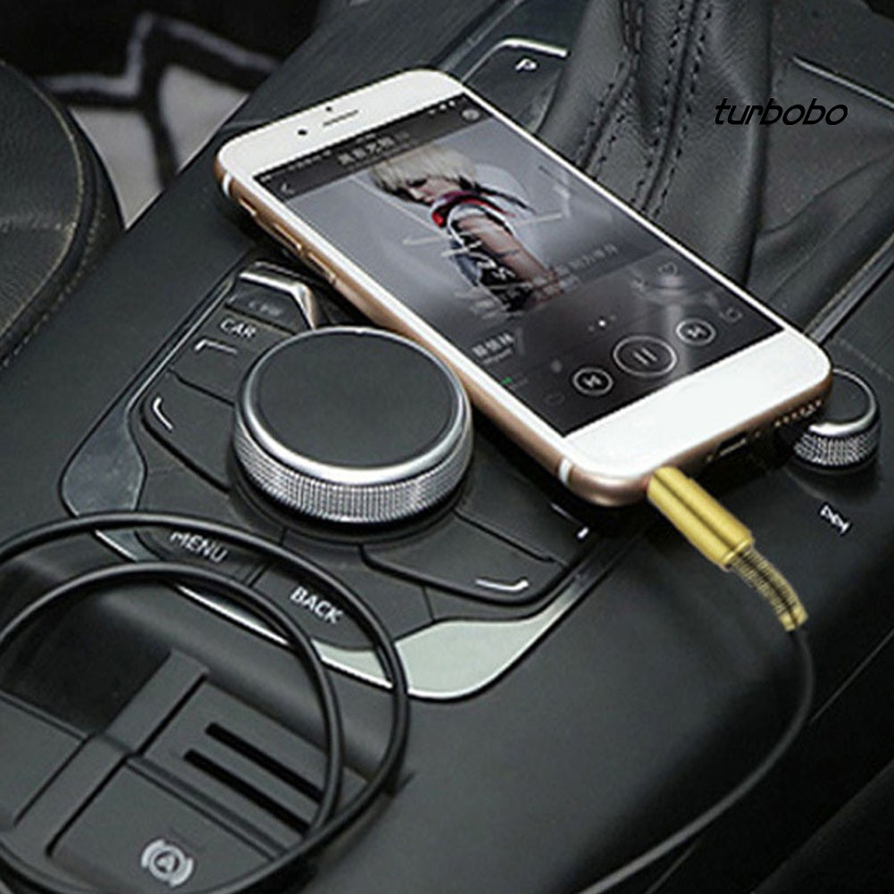 Dây Cáp Âm Thanh Lò Xo 3.5mm Cho Loa Xe Hơi / Điện Thoại