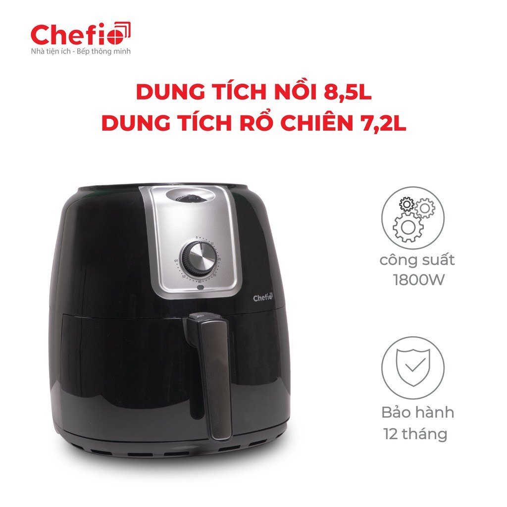 Nồi chiên không dầu CHEFIO 7.2 lít Model CF-905 cao cấp