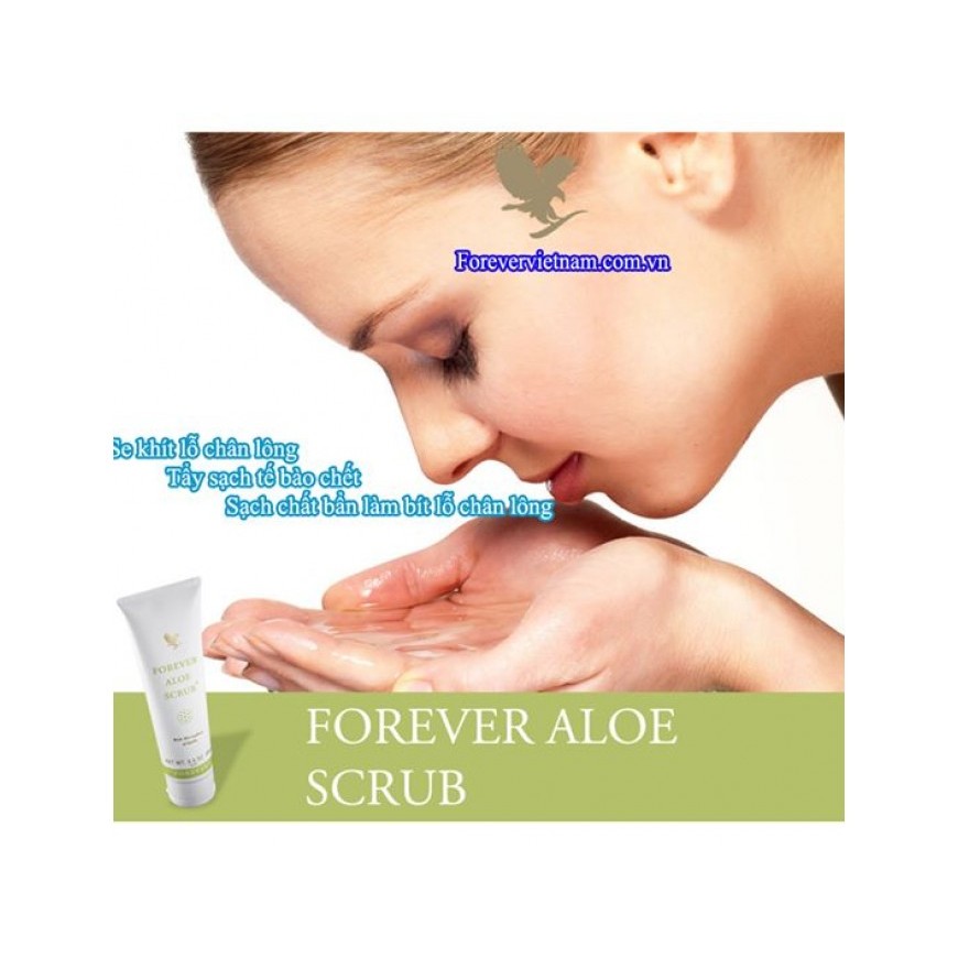 Sữa rửa mặt tẩy tế bào chết của Mỹ forever aloe scrub 238flp