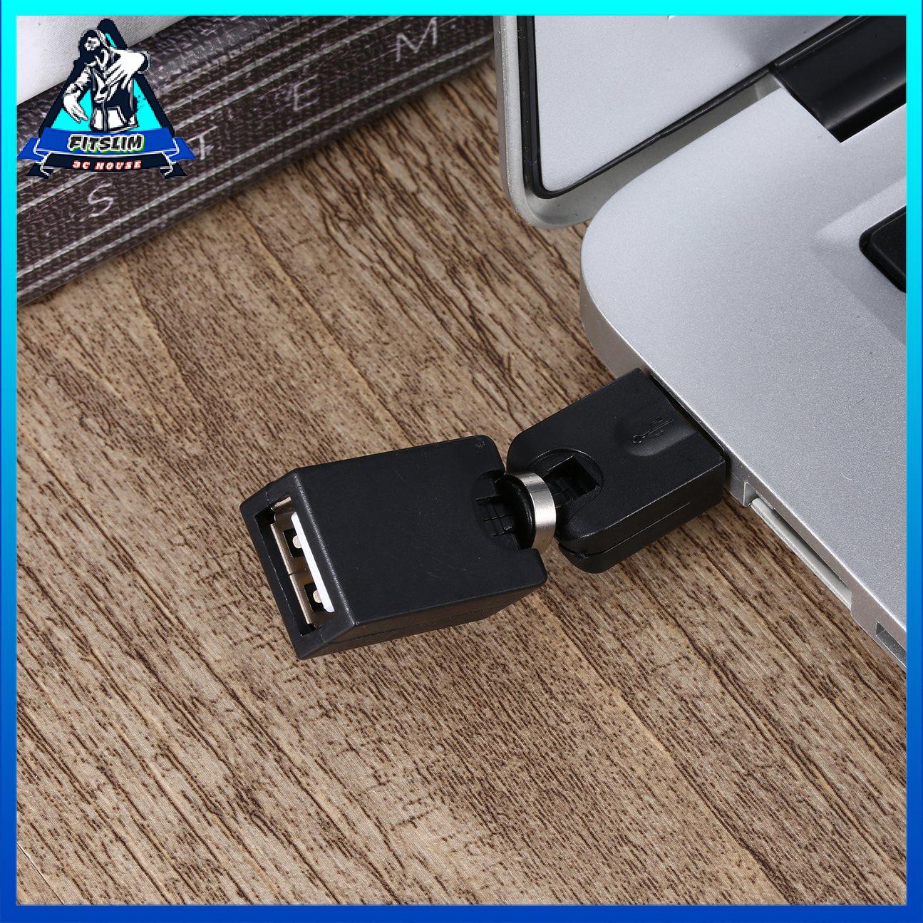 Usb Chuyển Đổi Đầu Đực Sang Đầu Cái Xoay 360 Độ