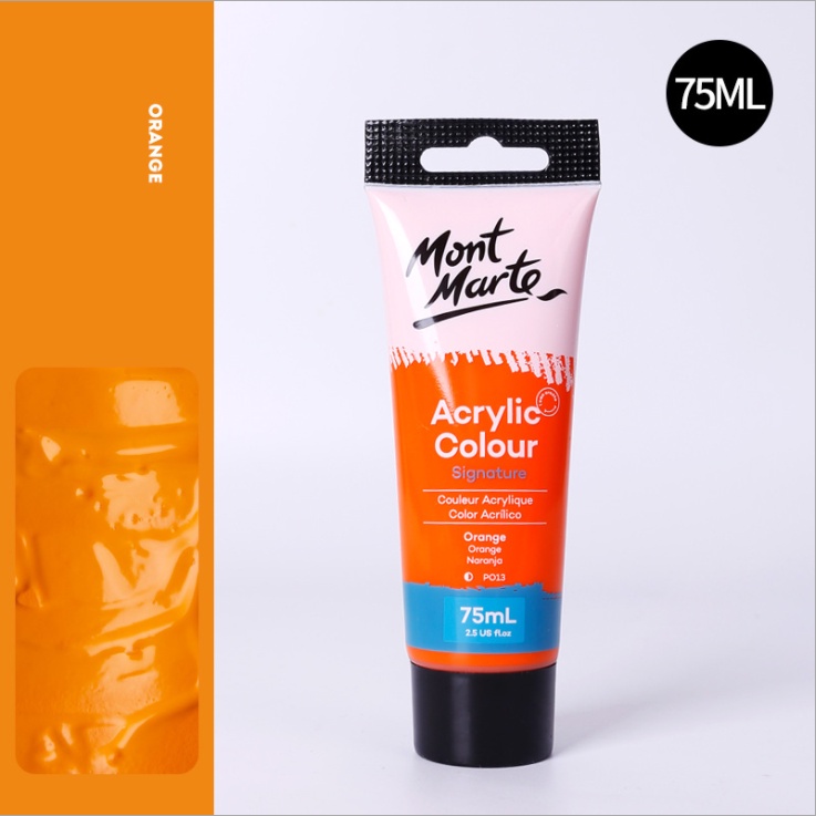 Màu Acrylic Mont Marte 75ml - Orange - Acrylic Colour Paint Signature 75ml (2.54oz) - MSCH7507