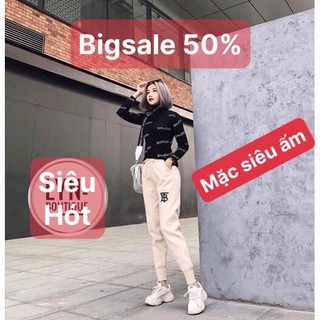 Quần jogger nỉ bông vnxk-mặc mùa đông cực ấm-Thời Trang HP