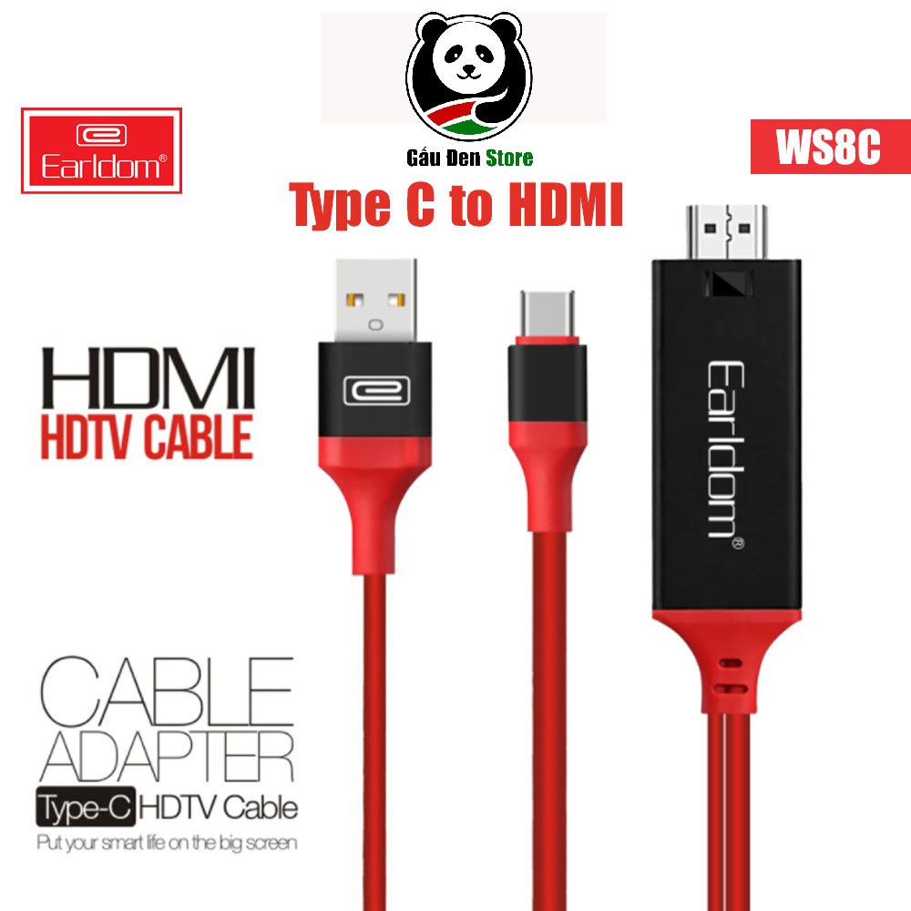 Cáp HDMI chân Type-C Earldom WS8C