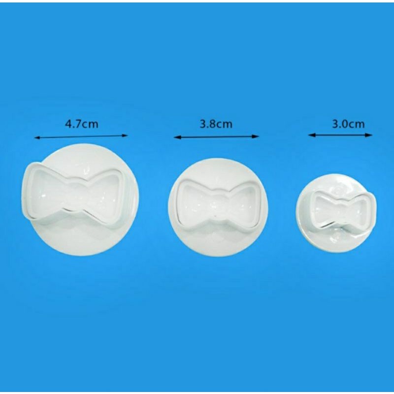 Bộ 3 khuôn nhấn fondant tạo hình nơ
