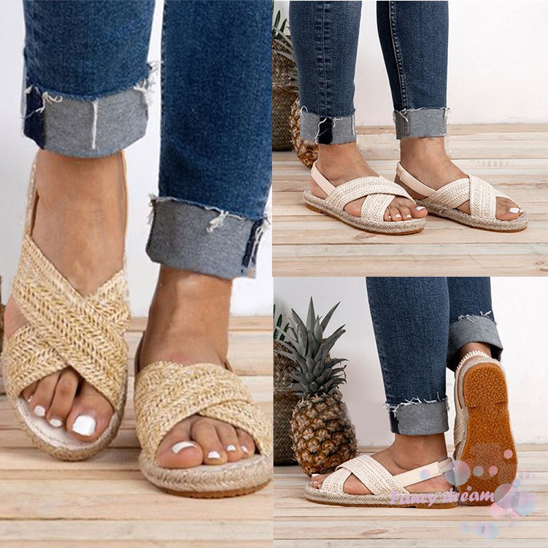 Xăng đan Nữ Hở Ngón Đế Bệt Siêu Nhẹ Thông Thoáng Mùa Hè