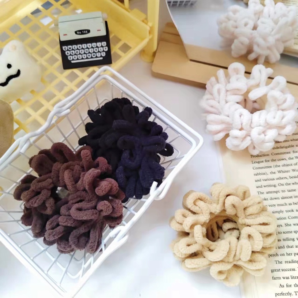 DÂY BUỘC TÓC CAO SU NYLON BỌC NHUNG PHONG CÁCH HÀN QUỐC ĐỘC ĐÁO