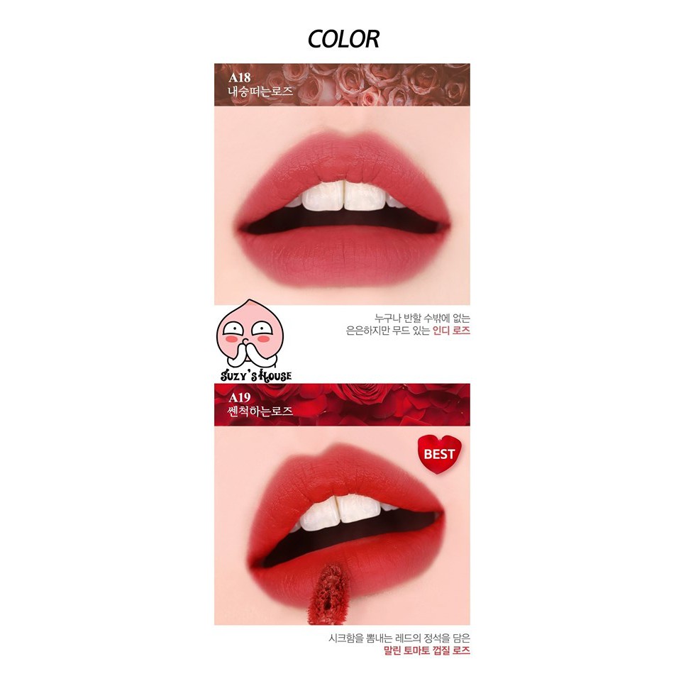 (Auth) Son BLACK ROUGE AIR FIT VELVET TINT VER.4 "BAD ROSE"  (ra mắt 11.07.2019)