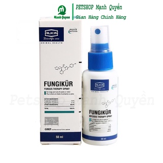 Dung dịch xịt trị nấm alkin fungikur cho chó mèo, thuốc trị nấm cho thú cưng - 50ml