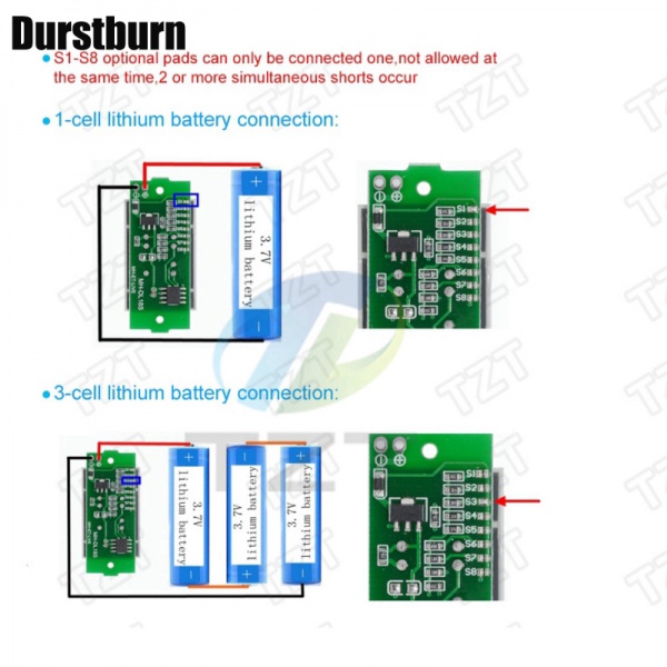 Mô Đun Hiển Thị Pin Li-ion 1/2/3/4/5/6/7/8S 3.7V