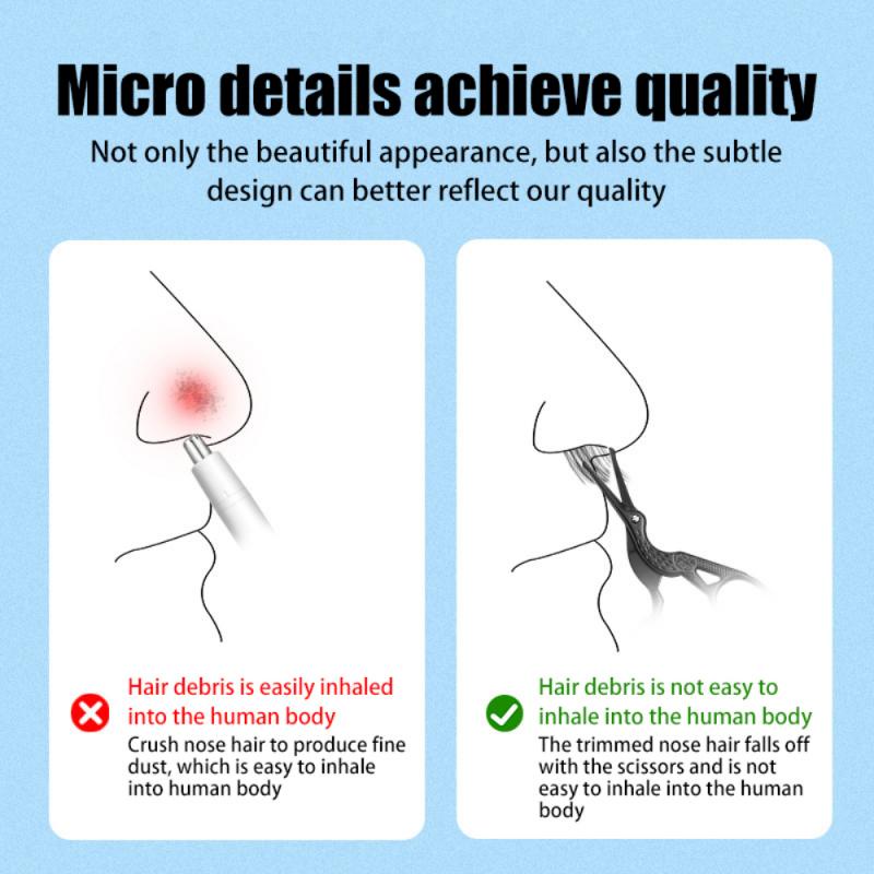 Kéo Tỉa Lông Mũi Và Tai Đầu Tròn An Toàn Bằng Thép Không Gỉ