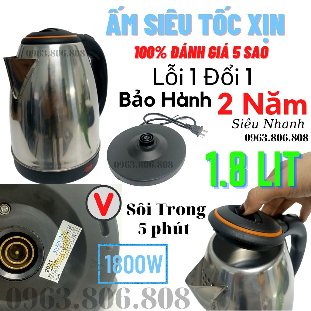 Mua Ấm Siêu Tốc Mini iNox 1.8L-Ấm Đun Siêu Tốc Tự Ngắt- Bình Đun Nước ...