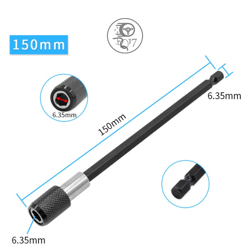 [ BỘ 3 ĐẦU NỐI TÔ VÍT, BẮN VÍT DÀI 150MM ] 100% NHƯ HÌNH - ĐẦU LỤC GIÁC THAY NHANH