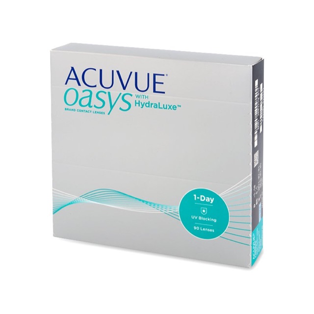 Hộp 90 kính áp tròng CẬN không màu dùng 1 ngày ACUVUE OASYS (Hàng Nhập Khẩu) - 1 box 1 DAY ACUVUE OASYS contact lenses