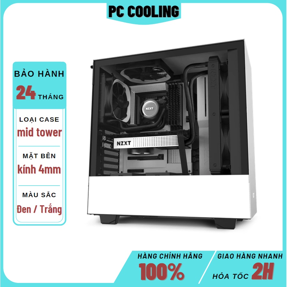 Vỏ Case NZXT H510 MATTE (Mid Tower/Màu Trắng/ Đen/ Đỏ)