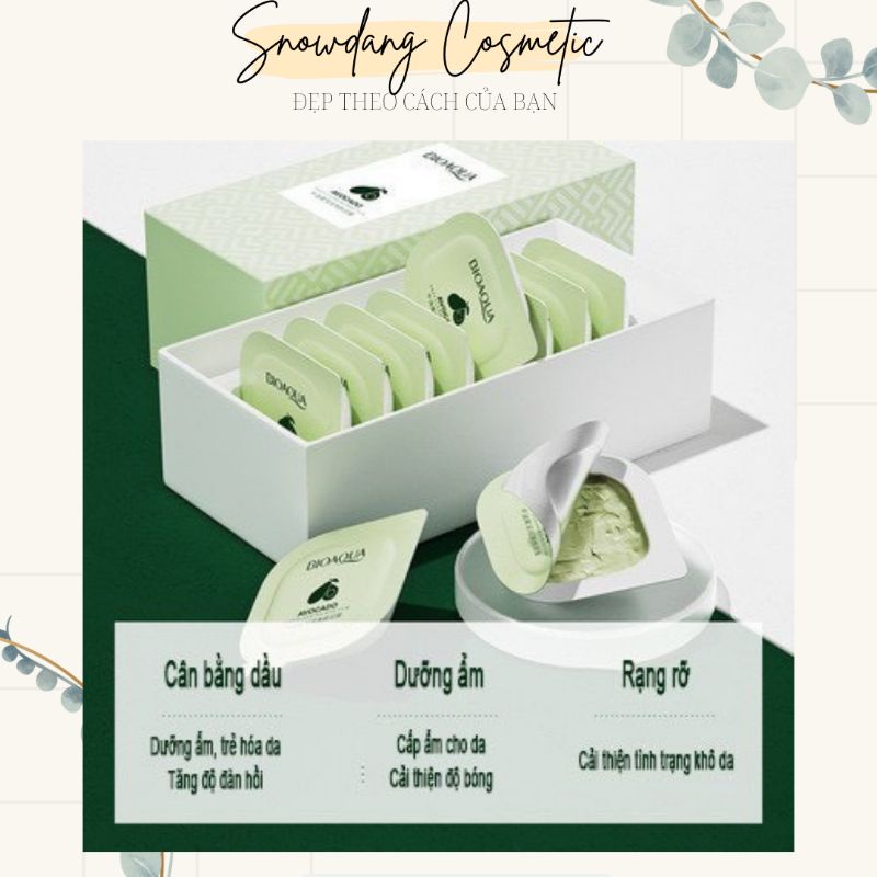 Mặt Nạ Bùn Chiết Xuất Quả Bơ Bioaqua, Dưỡng Ẩm Làm Sạch Sâu Chống Khô Da 7.5 gram