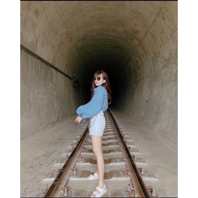 SET ÁO XANH BO EO QUẦN SHORT