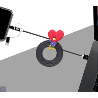 Dây cáp sạc nhanh đa năng 3 đầu kèm dây quấn BT21 hàng chính hãng