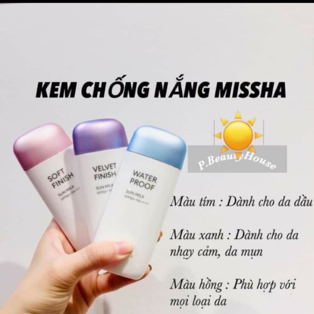 Kem chống nắng missha