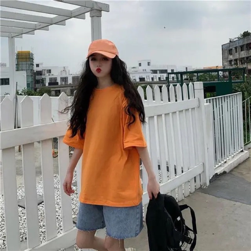 Áo Phông Thun Nữ Nam Unisex Màu Đen Trắng Basic Cổ Tròn Phom Rộng Ngắn Tay Chất Mềm Co Dãn Thấm Mồ Hôi Hàng Quảng Châu