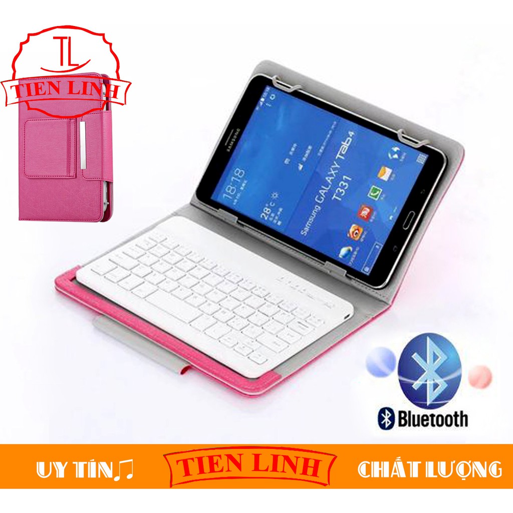 Bộ bao da bàn phím BLUETOOTH cho Máy tính bảng/ Ipad từ 7 đến 8 inch dùng cho HDH IOS/ ANDROID/WIND (Màu vàng)