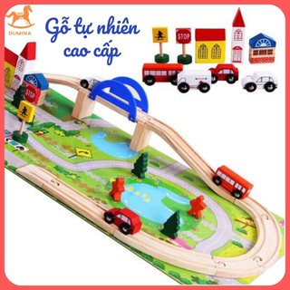 Đồ chơi Mô hình Giao thông thành phố bằng gỗ- Giao thông có cầu vượt