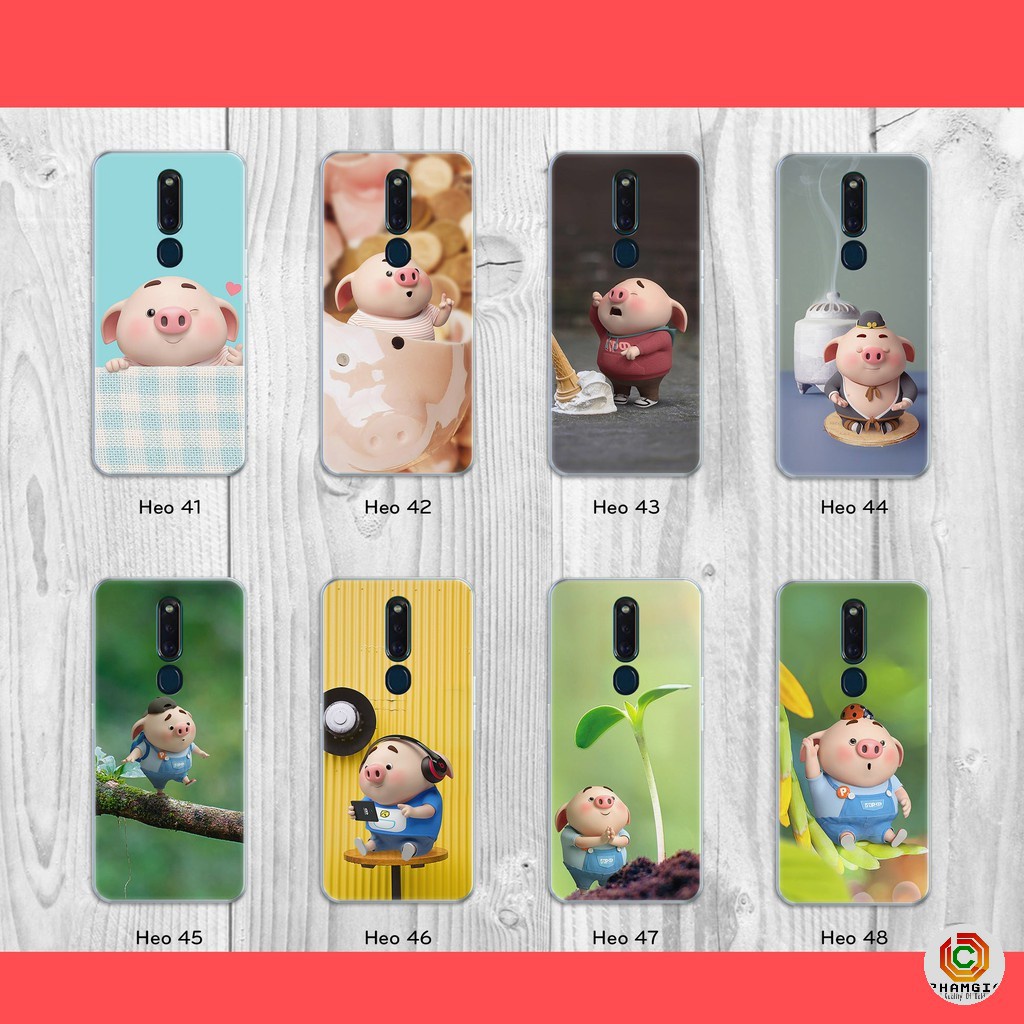 Ốp lưng in hình oppo F11 pro mẫu heo dễ thương
