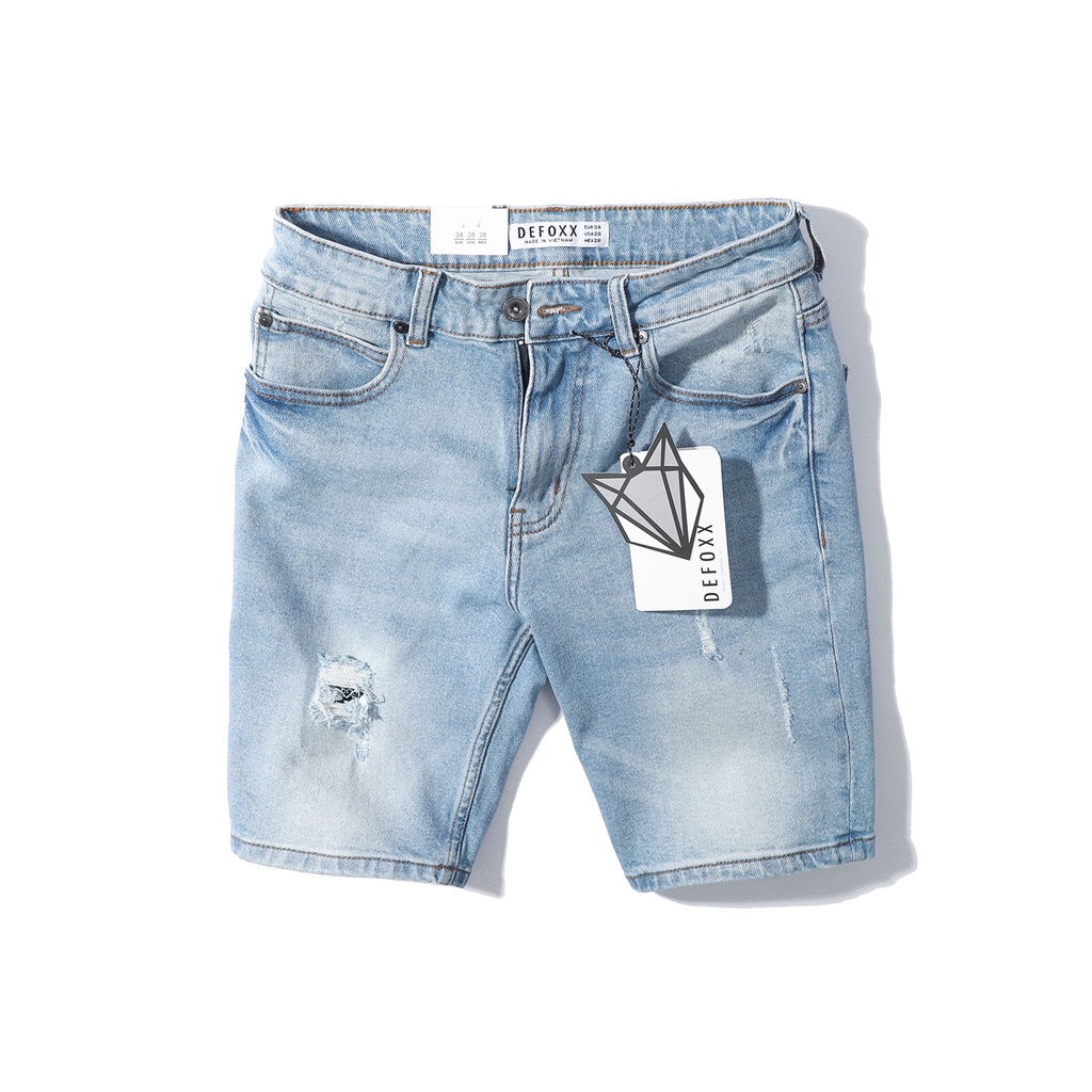 Quần short jean nam DEFOXX,chất liệu vải jean co dãn ,form ngang gối,HÀNG VNXK