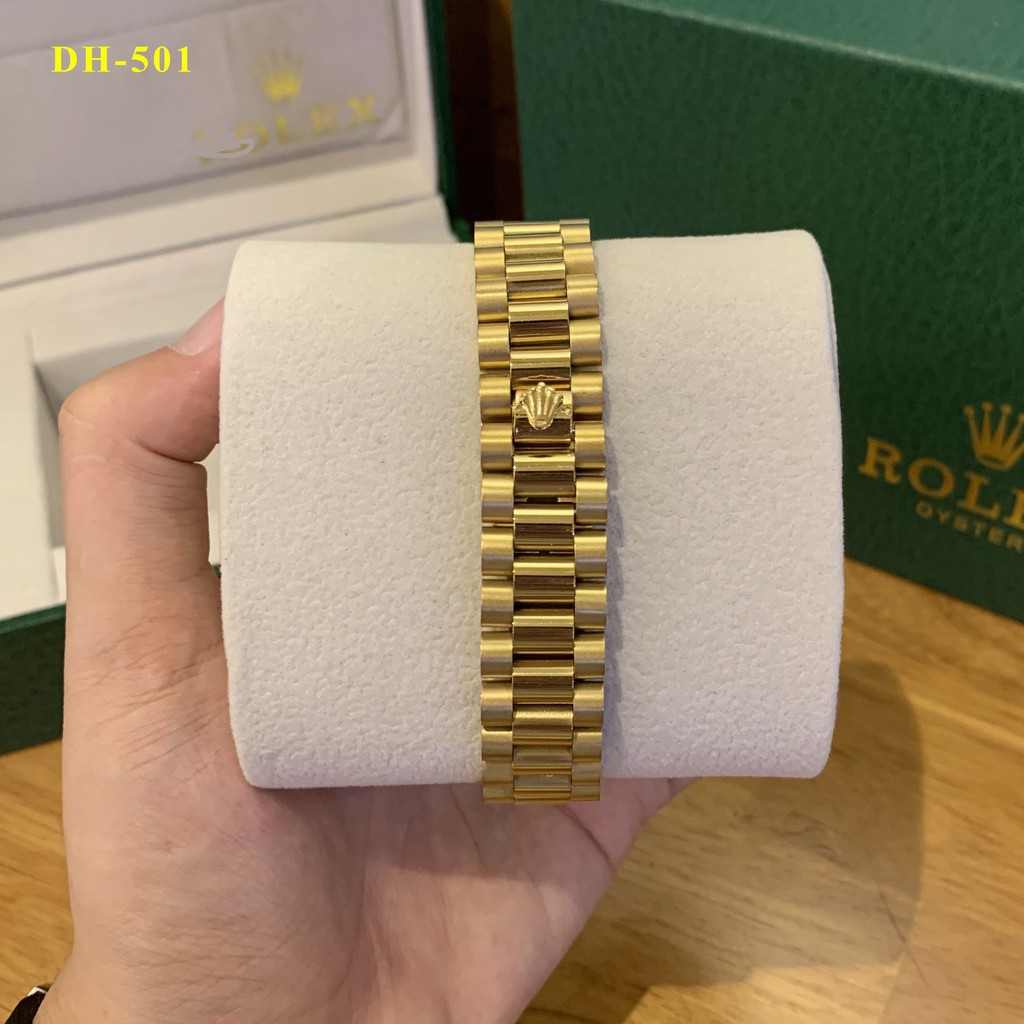 [Size 38 - Hàng cao cấp]  Đồng hồ nam ROLEX S-38mm đính viền đá dây kim loại đúc đặc cao cấp bảo hành 12 tháng fullbox | WebRaoVat - webraovat.net.vn