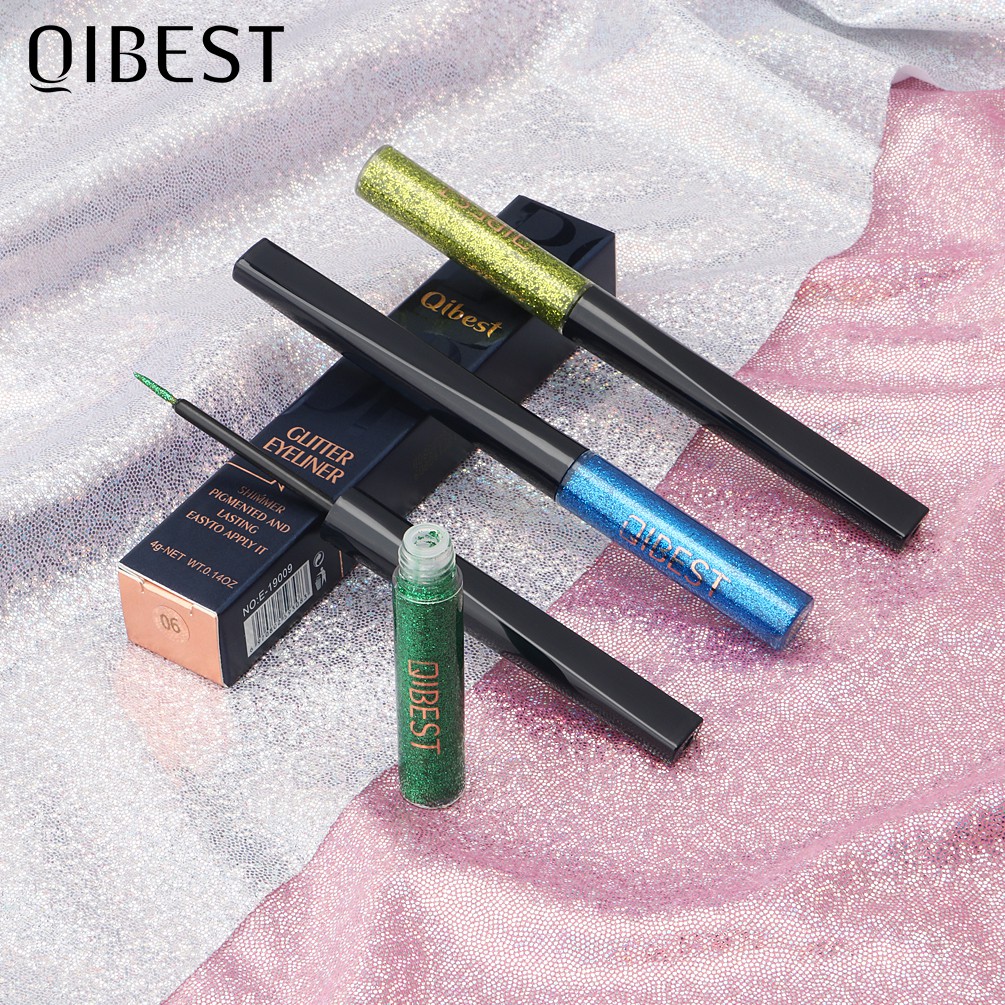 Bút Kẻ Mắt Nước Qibest Màu Ánh Kim Lấp Lánh Để Trang Điểm 16g | BigBuy360 - bigbuy360.vn