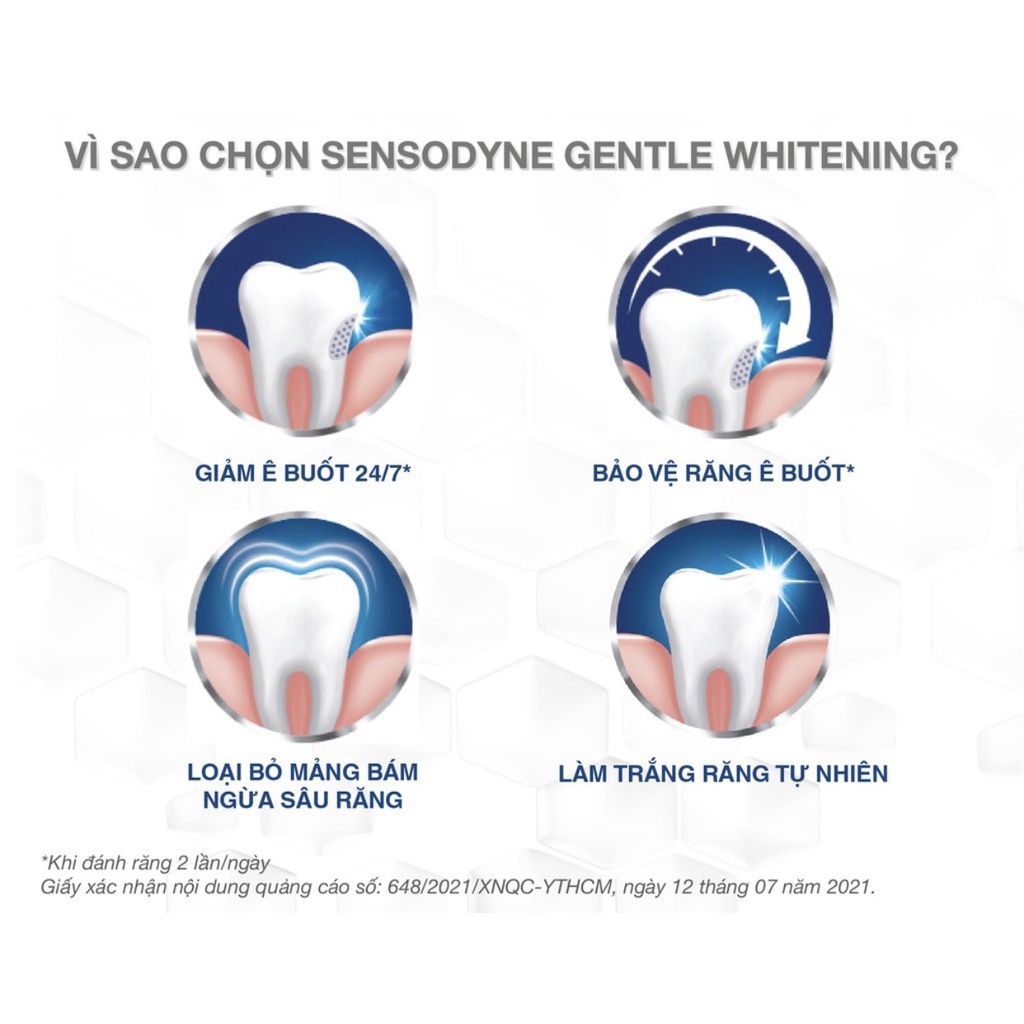 Kem Đánh Răng Sensodyne Whitening Thái Lan Trắng Răng Tự Nhiên Giúp Giảm Ê Buốt 100g