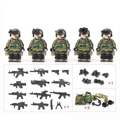Bộ 5 Lính Biển Lực Lượng Đặc Biệt Báo Gấm | Minifigures đồ chơi lắp ráp