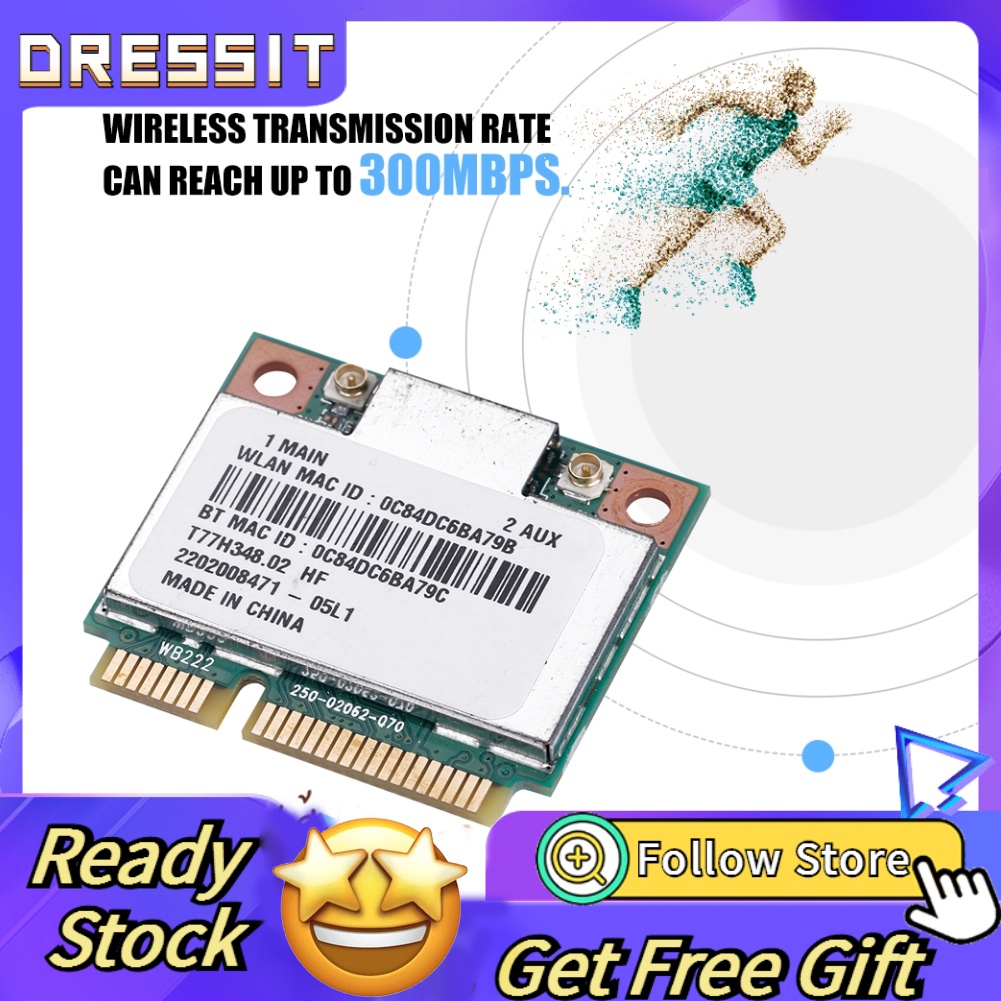 Card Mạng Không Dây Wifi 4.0 Băng Tần Kép Ar5B22 300mbps