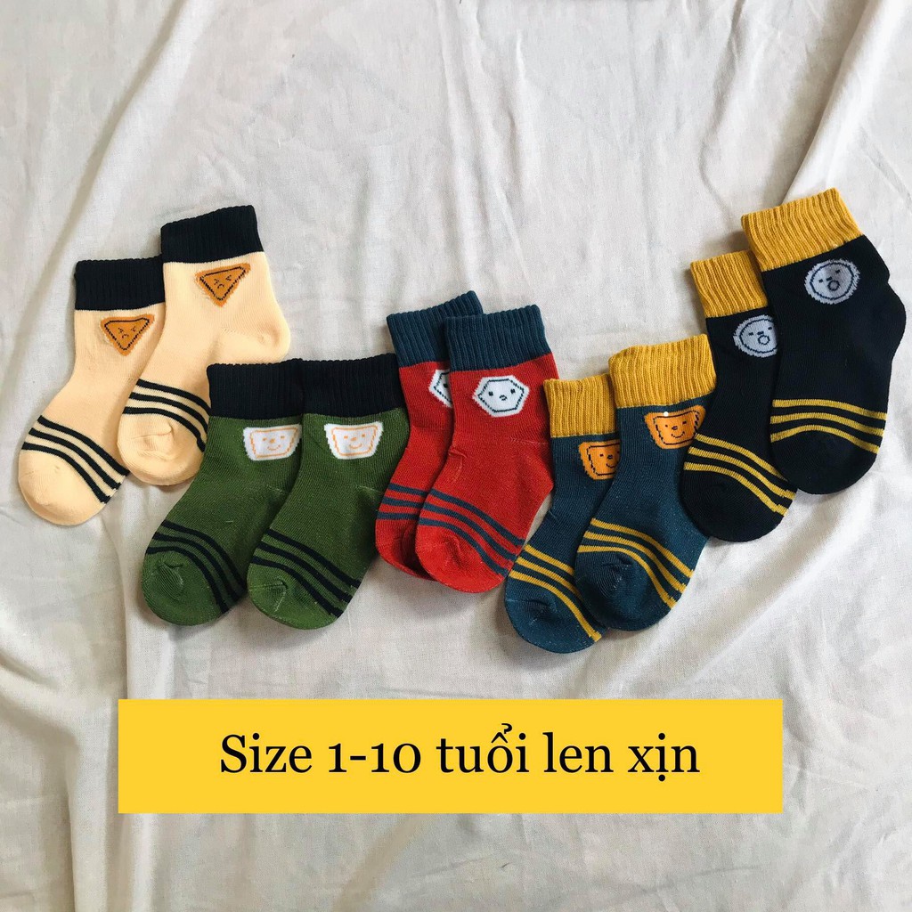 Set 5 đôi tất vớ siêu đẹp cho bé trai bé gái 𝑭𝒓𝒆𝒆𝒔𝒉𝒊𝒑 Tất cao cổ dệt len cho bé họa tiết đáng yêu